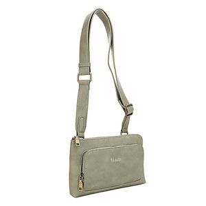 4126 Jenni Crossbody Wallet Purse - Sage, Vegan Leather Small Crossbody